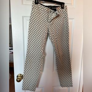 Banana Republic black and white patterned dress pants
